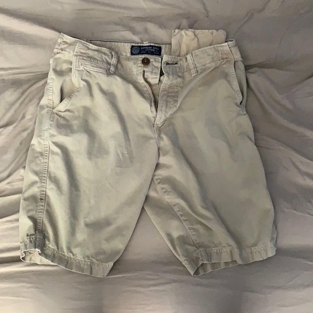American Eagle Khaki Shorts (Longer Length)